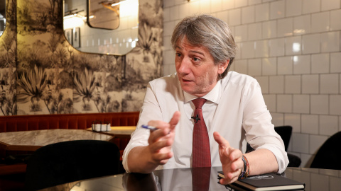 Martínez, durante la entrevista con 'Público'.