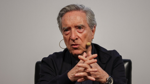 El periodista Iñaki Gabilondo, en la Biblioteca Nacional.