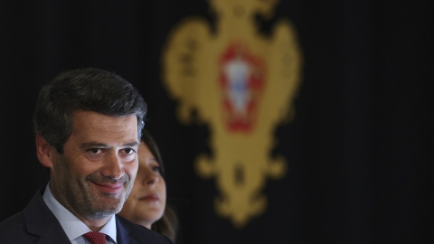 Chega Andre Ventura, líder de Chega, en Lisboa. Imagen de archivo.