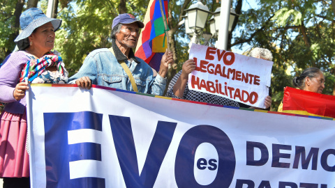 Seguidores de Evo Morales en una protesta en Cochabamba el 22 de mayo de 2025. Seguidores de Evo Morales en una protesta en Cochabamba el 22 de mayo de 2025.