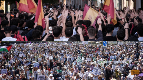 Manifestaciones Madrid Concentración ultra y manifestación en defensa de la sanidad pública, ambas celebradas en Madrid este fin de semana.