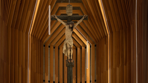 EuropaPress_6460326_crucifijo_cristo_iglesia_madrid_17_enero_2025_madrid_espana Una iglesia en Madrid. Archivo.