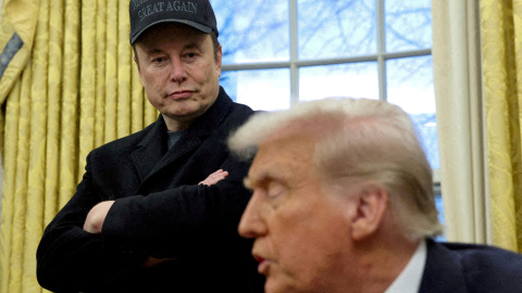Elon Musk junto al presidente estadounidense Donald Trump en el Despacho Oval. Elon Musk junto al presidente estadounidense Donald Trump en el Despacho Oval.