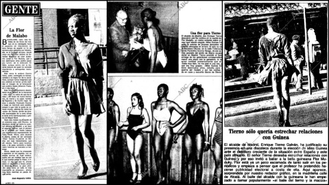 Flor Mukudy y el baile con Tierno Galván, en las páginas del diario 'ABC'.