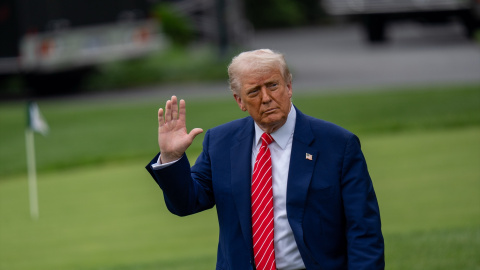 El presidente de EEUU, Donald Trump, a su salida de la Casa Blanca El presidente de EEUU, Donald Trump, a su salida de la Casa Blanca