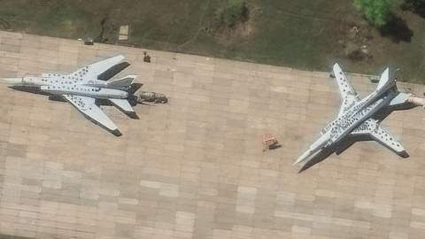 Imagen satelital tras el ataque ucraniano a la base aérea de Belaya, en la región de Irkutsk, a 2 de junio de 2025.