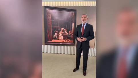 El rey Felipe VI explica 'Las meninas' en la cuenta del Museo del Prado.