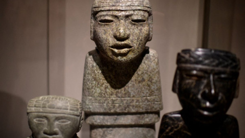 museo Varias de las piezas arqueológicas que integran la exposición 'La Grandeza de México', en el Museo Nacional de Antropología, Ciudad de México, a 5 de octubre de 2021.