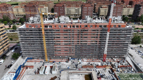 Vista del desarrollo urbanístico de El Quiñón, en Seseña, del promotor Francisco Hernando, símbolo de la burbuja inmobiliaria.