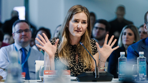 EuropaPress_6769728_vicepresidenta_tercera_ministra_transicion_ecologica_reto_demografico_sara Imagen de archivo de la vicepresidenta tercera y ministra para la Transición Ecológica y el Reto Demográfico, Sara Aagesen, en el Real Jardín Botánico de Madrid, a 2 de junio de 2025.