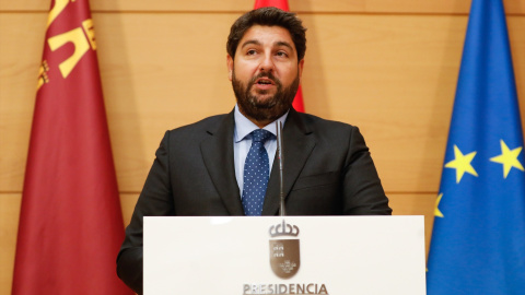 Imagen de archivo del presidente de la Región de Murcia, Fernando López Miras, en el Palacio de San Esteban, a 14 de septiembre de 2023, en Murcia.