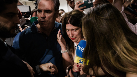 Leire Díez La exmilitante socialista Leire Díez, a la salida de su rueda de prensa el pasado miércoles.