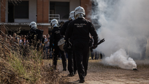 Efectivos del Grupo de Intervenciones Técnicas de la Policía Nacional durante un simulacro el 4 de junio de 2025 en Madrid. Efectivos del Grupo de Intervenciones Técnicas de la Policía Nacional durante un simulacro el 4 de junio de 2025 en Madrid.