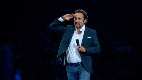 El periodista Iker Jiménez interviene durante la primera jornada del Madrid Economic Forum, en el Palacio de Vistalegre, a 7 de junio de 2025, en Madrid