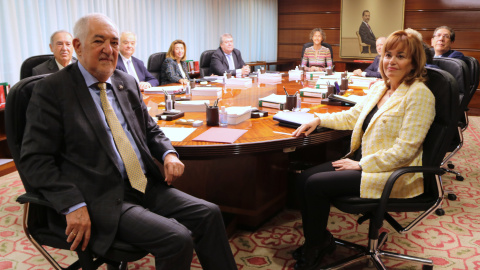 Imatge del ple del TC presidit pel magistrat Conde-Pumpido a Madrid. Imatge del ple del TC presidit pel magistrat Conde-Pumpido a Madrid.