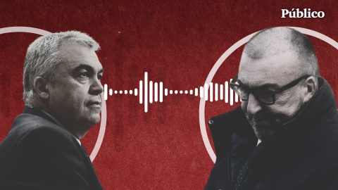 ENTRETENIMIENTO Koldo García (derecha) y Santos Cerdán, en una recreación