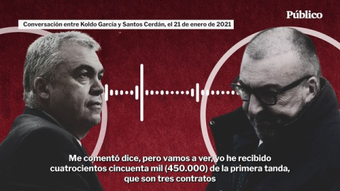 Fragmento de conversación entre Koldo García y Santos Cerdán, el 21 de enero de 2021 Fragmento de conversación entre Koldo García y Santos Cerdán, el 21 de enero de 2021