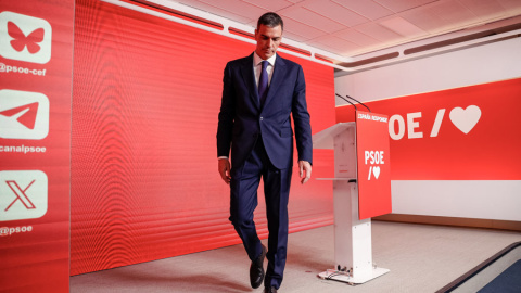 c6b4d7107799491caa2d978f035daba51ba4a236miniw Pedro Sánchez, tras la comparecencia del pasado jueves 12 de junio de 2025 en la sede del PSOE.