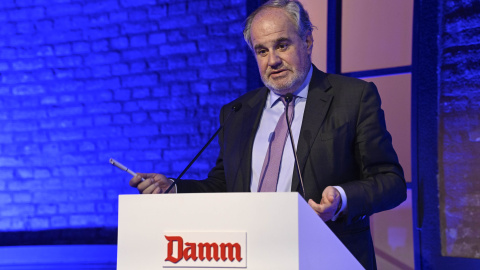 El presidente ejecutivo de Damm, Demetrio Carceller, durante la junta de accionistas de la cervecera. El presidente ejecutivo de Damm, Demetrio Carceller, durante la junta de accionistas de la cervecera.