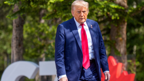 Donald Trump en Kananaskis, con el G7.