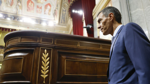 Pedro Sánchez El presidente del Gobierno, Pedro Sánchez, este miércoles en el Congreso.