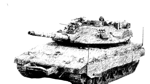 Dibujo tanque Dibujo de un tanque. MathKnight para WIKICOMMONS.
