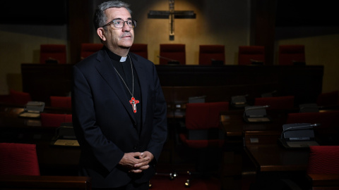 (Foto de ARCHIVO)El presidente de la Conferencia Episcopal Española (CEE), Luis Argüello, durante una entrevista con Europa Press, en la Conferencia Episcopal Española (CEE), a 3 de septiembre de 2024, en Madrid (España). Mons. Argüello fue ordenado sacerdote de la archidiócesis de Valladolid en 1986, para después ser nombrado arzobispo de Valladolid por el Papa en junio de 2022. Desde el 5 de marzo de 2024, es el presidente de la Conferencia Episcopal Española.Fernando Sánchez / Europa Press03/9/2024