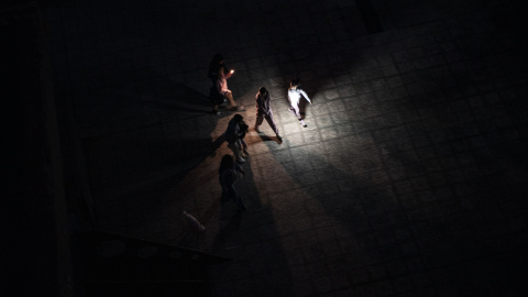 Las calles de la ciudad sin luz durante el apagón, a 28 de abril de 2025, en Barcelona. Las calles de la ciudad sin luz durante el apagón, a 28 de abril de 2025, en Barcelona.