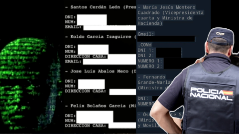 Algunas de las filtraciones realizadas por el hacker a través de un grupo de Telegram de ultraderecha.