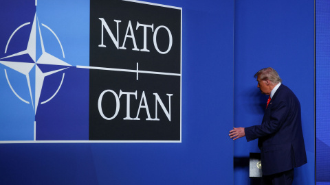 El presidente de Estados Unidos, Donald Trump, en la cumbre de la OTAN en La Haya.