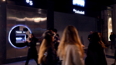 Una oficina del Banco Sabadell en Bilbao. Una oficina del Banco Sabadell en Bilbao.