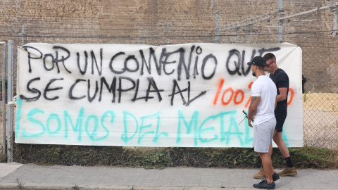 Trabajadores del metal durante la huelga, a 24 de junio de 2025, en Cádiz. Trabajadores del metal durante la huelga, a 24 de junio de 2025, en Cádiz.