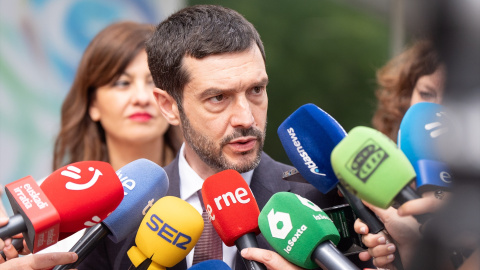 bustinduy El ministro de Derechos Sociales y Consumo, Pablo Bustinduy, durante el acto ‘Voces del desarrollo sostenible, la Agenda 2030 en los territorios’, en Bizkaia Aretoa, a 12 de junio de 2025, en Bilbao, Vizcaya, País Vasco (España).