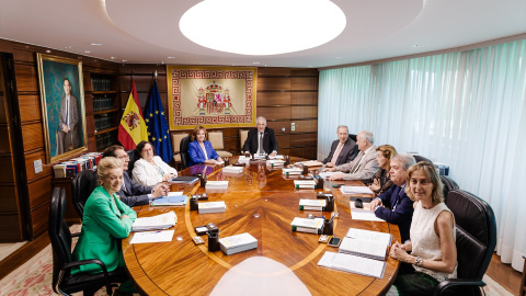 El Tribunal Constitucional reunido en una de las sesiones de deliberación sobre la ley de amnistía.