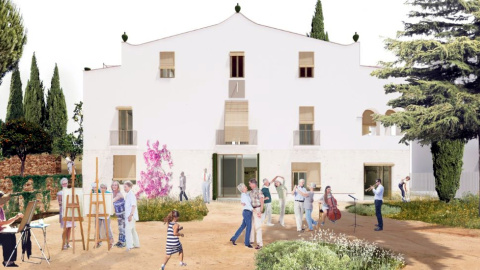 Un 'render' de la futura Torre Garcini, al barri del Guinardó de Barcelona.