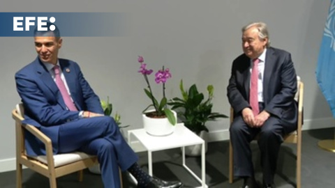 Encuentro de Sánchez y Guterres antes del comienzo de la cumbre de Sevilla Encuentro de Sánchez y Guterres antes del comienzo de la cumbre de Sevilla