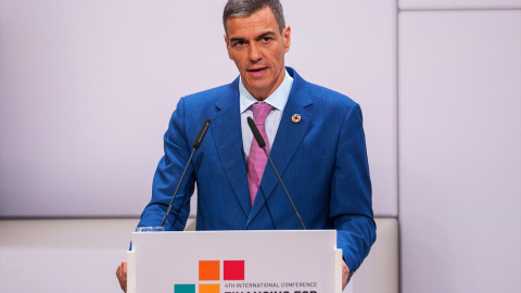 EuropaPress_6832156_presidente_gobierno_pedro_sanchez_atiende_medios_comunicacion_30_junio_2025 El presidente del Gobierno, Pedro Sánchez, este lunes.