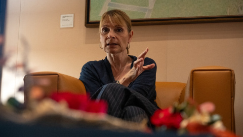 Lluïsa Moret, presidenta de la Diputació de Barcelona i número dos del PSC, durant l'entrevista amb 'Públic'. 01/07/2025 Lluïsa Moret, presidenta de la Diputació de Barcelona i número dos del PSC, durant l'entrevista amb 'Públic'.