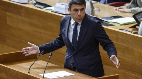 EuropaPress_6836876_presidente_generalitat_valenciana_carlos_mazon_interviene_sesion_control El president de la Generalitat valenciana, Carlos Mazón.
