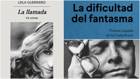 Portadas de los libros La llamada y La dificultad del fantasma, sobre Truman Capote en la Costa Brava.