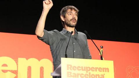 El ministre de cultura i portaveu de Sumar, Ernest Urtasun, en el congrés que Barcelona en Comú ha celebrat aquest cap de setmana.