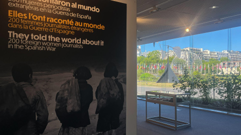 Exposición de 200 periodistas de la guerra civil. La nueva exposición presentada en la sede de la Unesco en París dedicada a la labor de las periodistas extranjeras que contaron la Guerra Civil española.