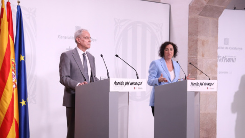 La consellera d'Economia, Alícia Romero, i el secretari d'Estat d'Hisenda, Jesús Gascón, en la bilateral celebrada a Barcelona el febrer.