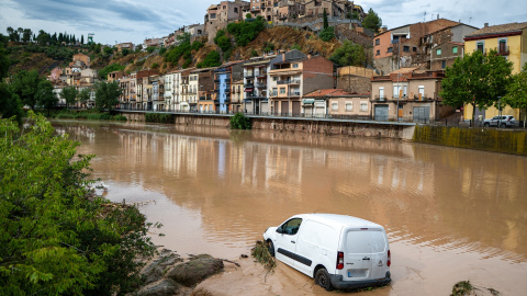 Inundaciones en la localidad barcelonesa de Súria durante las precipitaciones provocadas por el temporal en la provincia de Barcelona, a 12 de julio de 2025, en Súria, Barcelona (España).