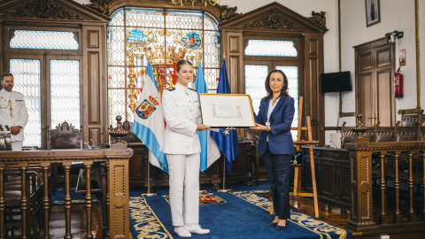 La Princesa de Asturias Leonor recibe el título de "Hija Adoptiva de Marín", a 14 de julio de 2025, en Marín, Pontevedra. La Princesa de Asturias Leonor recibe el título de "Hija Adoptiva de Marín", a 14 de julio de 2025, en Marín, Pontevedra.