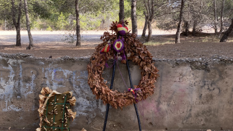 Restos del muro de piedra del Terrer, donde se llevaban a cabo las ejecuciones.