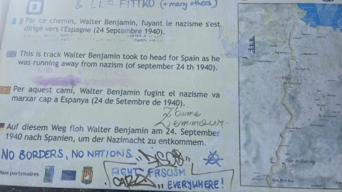 Plafó informatiu, Walter Benjamin va recórrer el magnífic tram de Banyuls fins a Portbou fugint dels nazis