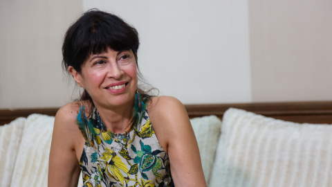 Ana Redondo durante la entrevista con 'Público'.