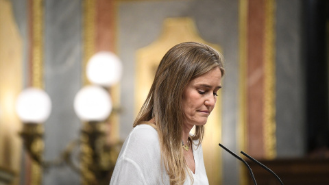 Sara Aagesen fico_sara Sara Aagesen interviene durante una sesión extraordinaria en el Congreso.