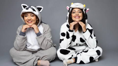 Damitas Histeria con pijamas de animales.